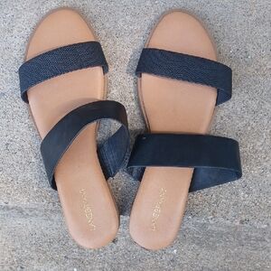 Lane Bryant Black Minimalist Sandals